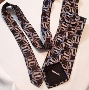 Murano Silk Necktie Men's Tie 59.5" x 4" wpl#2831 Geometric Circles